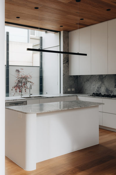 Interior and architectural detail at Armstrong House, Albert Park by WB Built