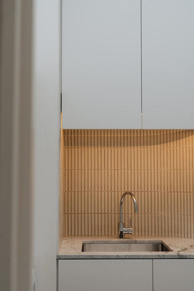 Interior and architectural detail at Armstrong House, Albert Park by WB Built