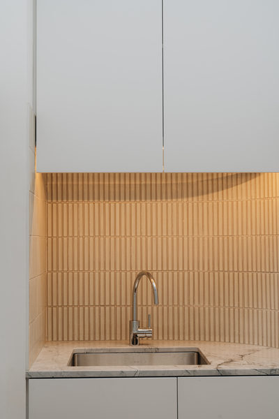 Interior and architectural detail at Armstrong House, Albert Park by WB Built