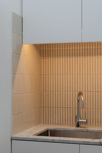 Interior and architectural detail at Armstrong House, Albert Park by WB Built