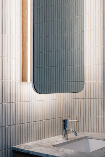 Interior and architectural detail at Armstrong House, Albert Park by WB Built