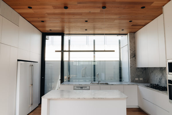Interior and architectural detail at Armstrong House, Albert Park by WB Built