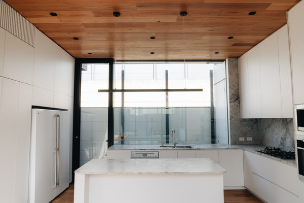 Interior and architectural detail at Armstrong House, Albert Park by WB Built