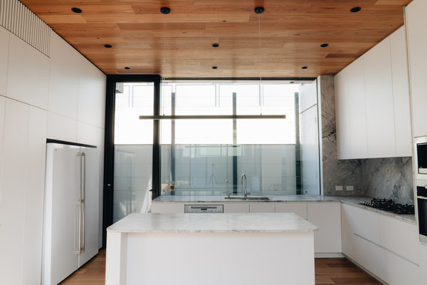 Interior and architectural detail at Armstrong House, Albert Park by WB Built