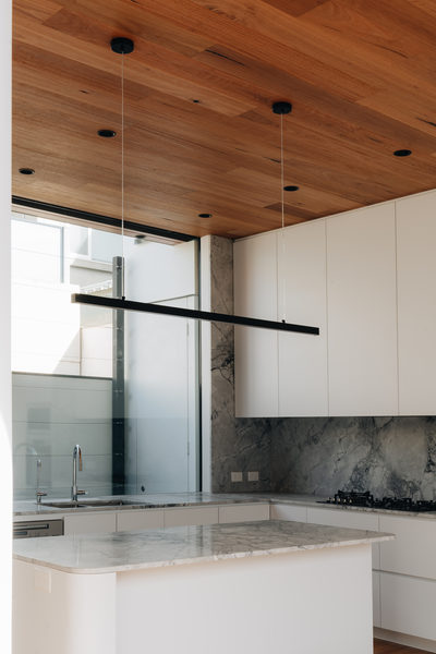 Interior and architectural detail at Armstrong House, Albert Park by WB Built