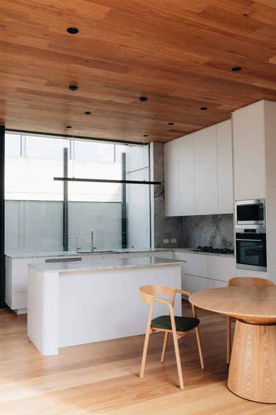 Interior and architectural detail at Armstrong House, Albert Park by WB Built