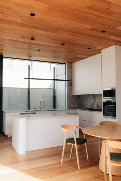 Interior and architectural detail at Armstrong House, Albert Park by WB Built