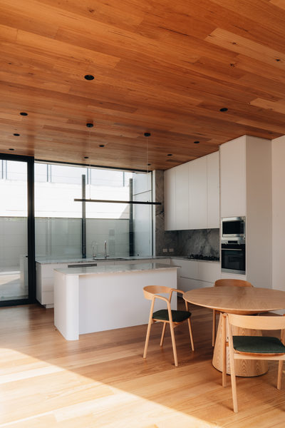 Interior and architectural detail at Armstrong House, Albert Park by WB Built