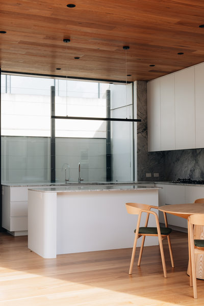 Interior and architectural detail at Armstrong House, Albert Park by WB Built