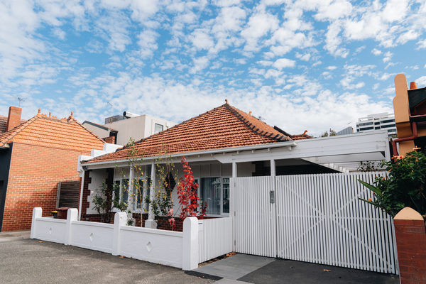 Interior and architectural detail at Armstrong House, Albert Park by WB Built