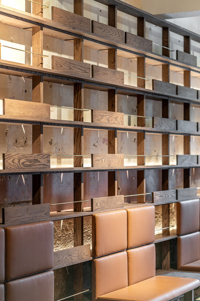 Hospitality fit-out and venue detail at BOYD'S, South Yarra by WB Built