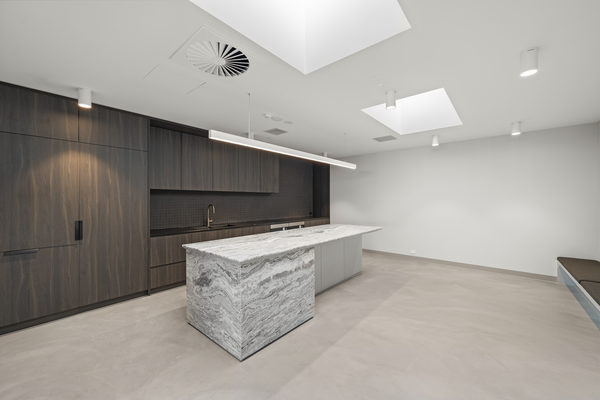 Commercial construction and fit-out detail at Brix Workplace, Hampton by WB Built
