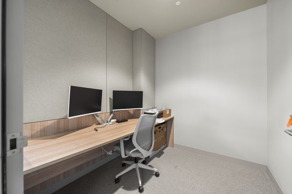 Commercial construction and fit-out detail at Brix Workplace, Hampton by WB Built