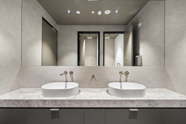 Commercial construction and fit-out detail at Brix Workplace, Hampton by WB Built