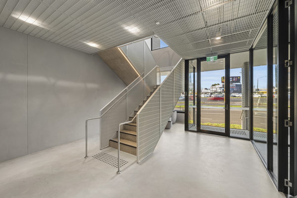 Commercial construction and fit-out detail at Brix Workplace, Hampton by WB Built