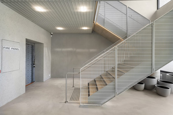 Commercial construction and fit-out detail at Brix Workplace, Hampton by WB Built