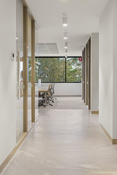 Commercial construction and fit-out detail at Brix Workplace, Hampton by WB Built