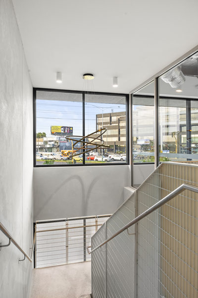 Commercial construction and fit-out detail at Brix Workplace, Hampton by WB Built