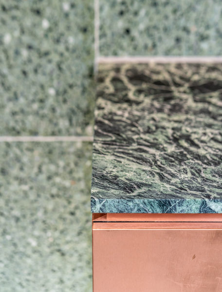 Hospitality fit-out and venue detail at Collins Arch Cafe, Melbourne by WB Built