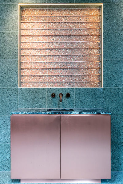 Hospitality fit-out and venue detail at Collins Arch Cafe, Melbourne by WB Built