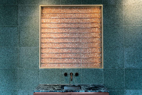 Hospitality fit-out and venue detail at Collins Arch Cafe, Melbourne by WB Built