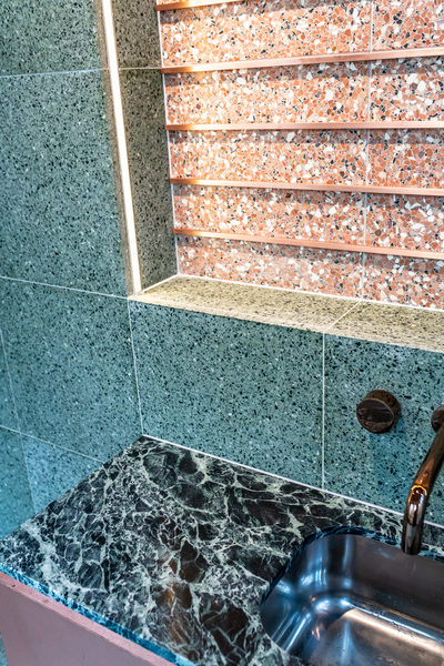 Hospitality fit-out and venue detail at Collins Arch Cafe, Melbourne by WB Built