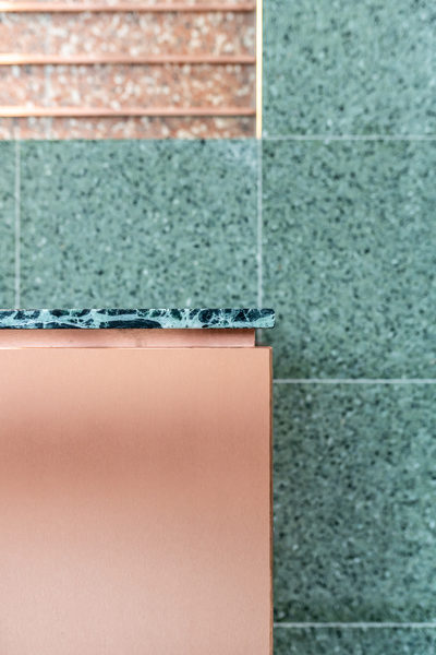 Hospitality fit-out and venue detail at Collins Arch Cafe, Melbourne by WB Built