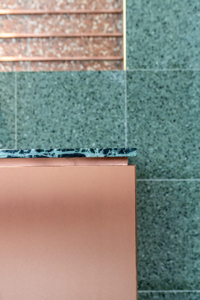 Hospitality fit-out and venue detail at Collins Arch Cafe, Melbourne by WB Built