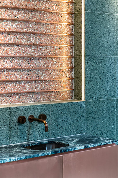 Hospitality fit-out and venue detail at Collins Arch Cafe, Melbourne by WB Built