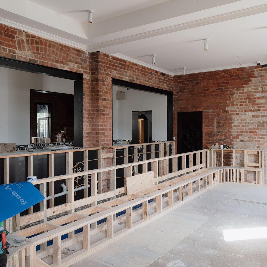 WB Built hospitality fit-out at Flying Duck Hotel, Prahran