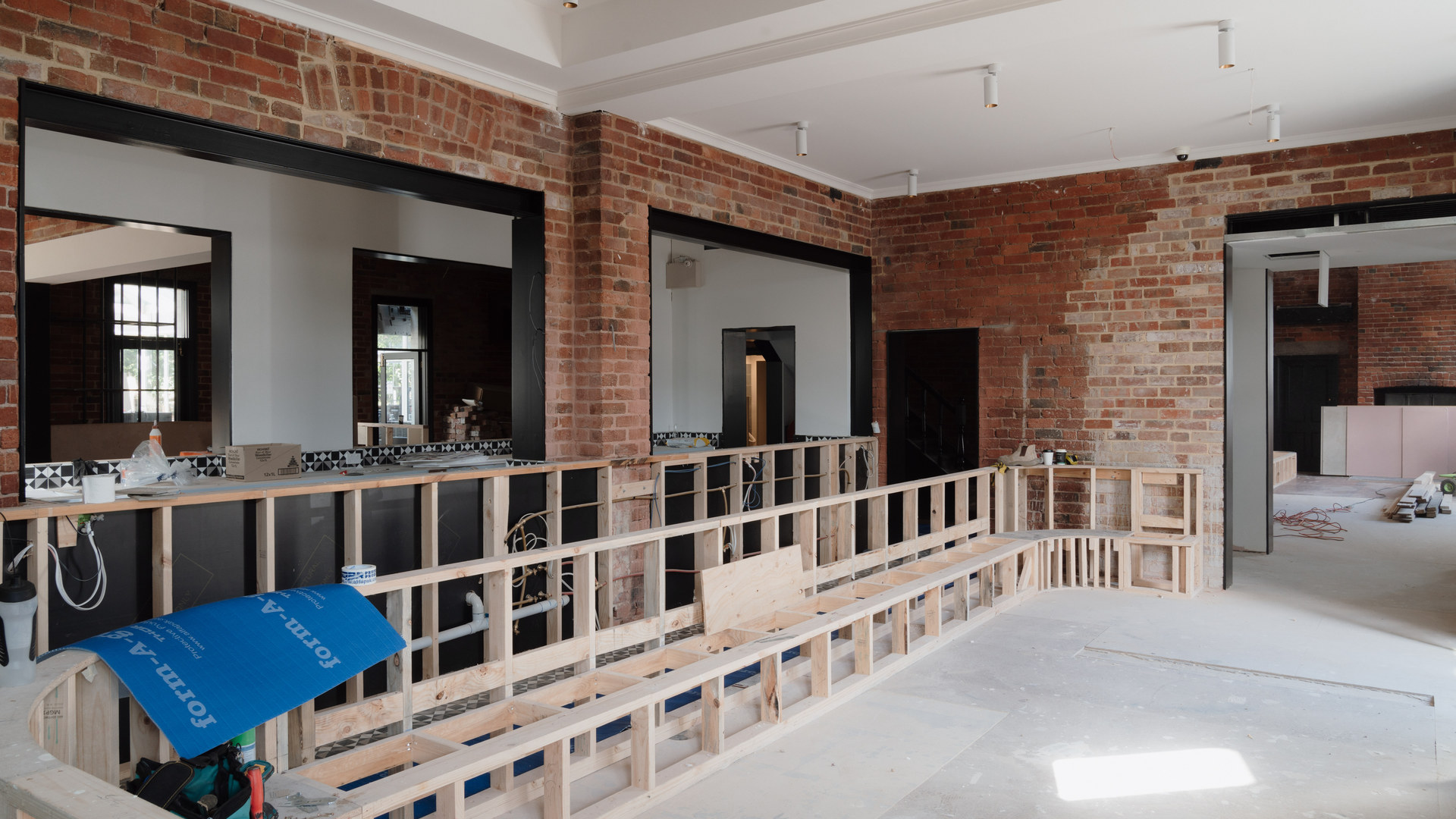 WB Built hospitality fit-out at Flying Duck Hotel, Prahran