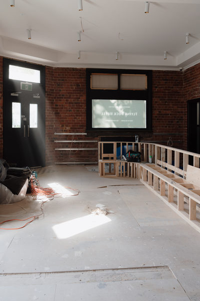Hospitality fit-out and venue detail at Flying Duck Hotel, Prahran by WB Built