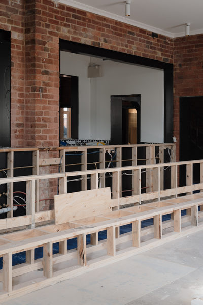 Hospitality fit-out and venue detail at Flying Duck Hotel, Prahran by WB Built