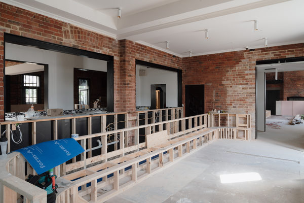 Hospitality fit-out and venue detail at Flying Duck Hotel, Prahran by WB Built
