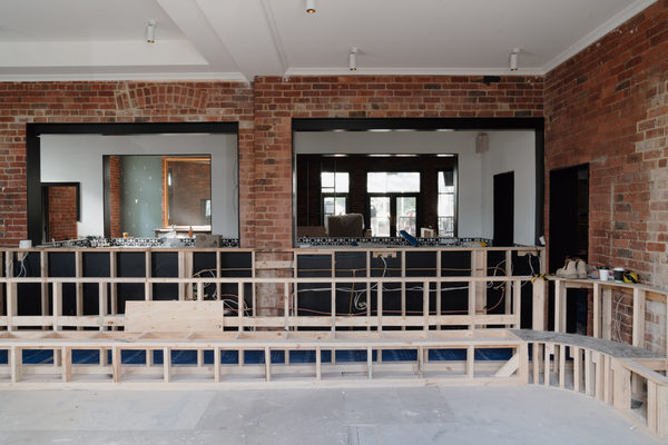 Hospitality fit-out and venue detail at Flying Duck Hotel, Prahran by WB Built