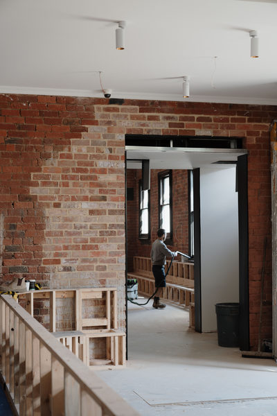 Hospitality fit-out and venue detail at Flying Duck Hotel, Prahran by WB Built
