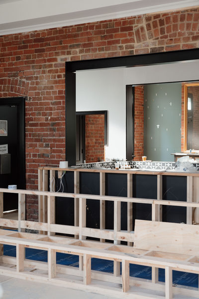 Hospitality fit-out and venue detail at Flying Duck Hotel, Prahran by WB Built