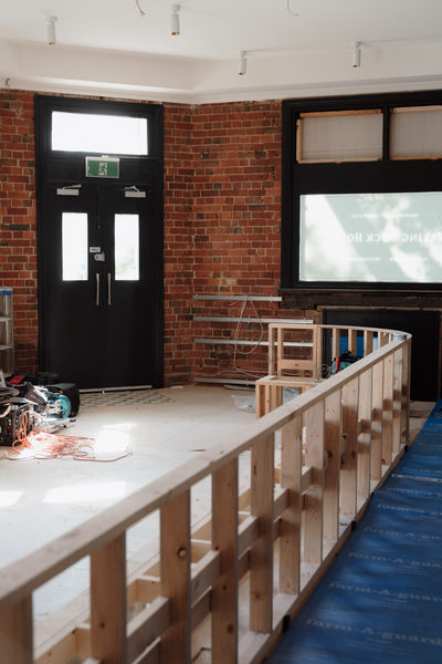 Hospitality fit-out and venue detail at Flying Duck Hotel, Prahran by WB Built