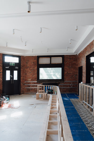 Hospitality fit-out and venue detail at Flying Duck Hotel, Prahran by WB Built