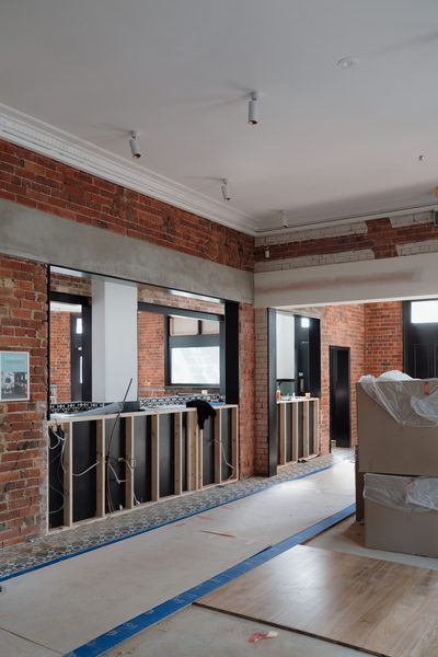 Hospitality fit-out and venue detail at Flying Duck Hotel, Prahran by WB Built