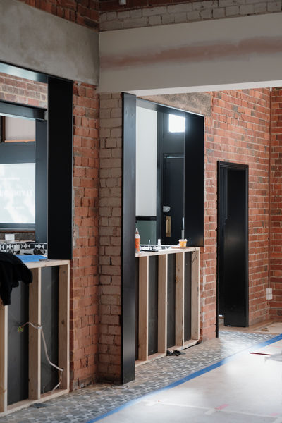 Hospitality fit-out and venue detail at Flying Duck Hotel, Prahran by WB Built