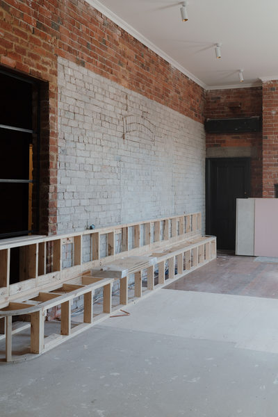 Hospitality fit-out and venue detail at Flying Duck Hotel, Prahran by WB Built