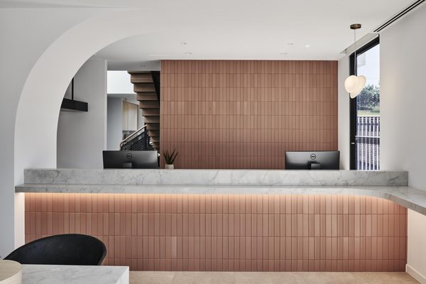 Commercial construction and fit-out detail at Glenroy Dental by WB Built