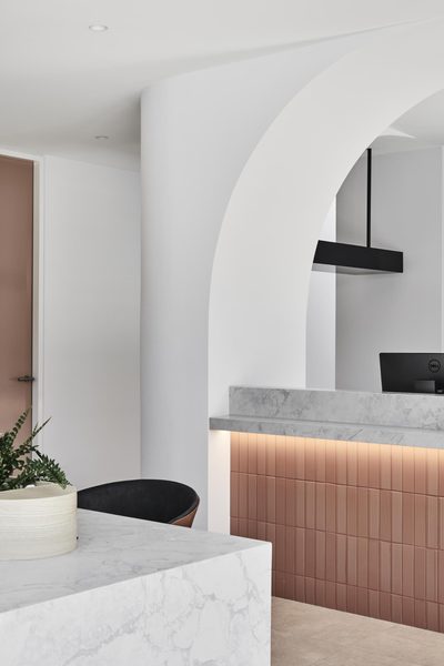 Commercial construction and fit-out detail at Glenroy Dental by WB Built