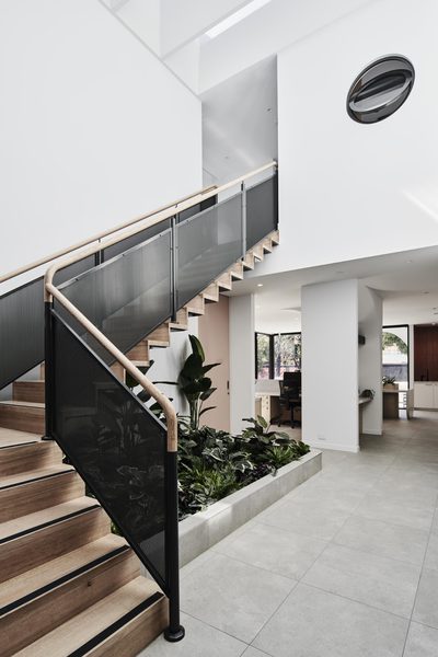 Commercial construction and fit-out detail at Glenroy Dental by WB Built