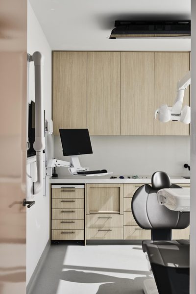 Commercial construction and fit-out detail at Glenroy Dental by WB Built