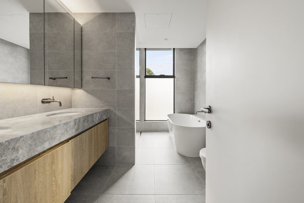 Interior and architectural detail at Hawthorn Garden House, Hawthorn by WB Built
