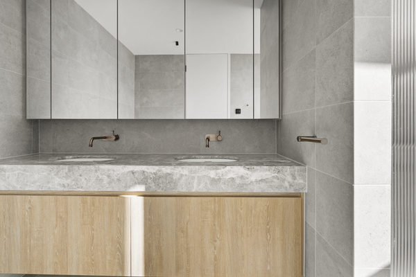Interior and architectural detail at Hawthorn Garden House, Hawthorn by WB Built