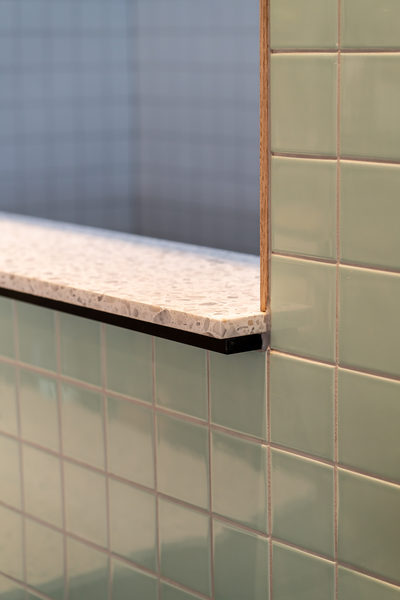 Hospitality fit-out and venue detail at HOME CO by WB Built