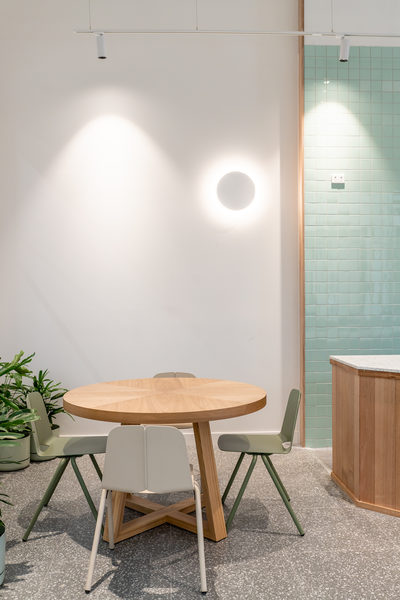 Hospitality fit-out and venue detail at HOME CO by WB Built